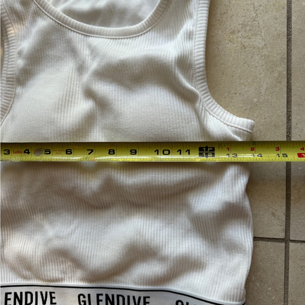 GLENDIVE White Ribbed Tank Top - Picture 3 of 8